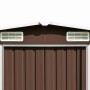 Cobertizo de jardín acero galvanizado marrón 257x779x181 cm de , Cobertizos - Ref: Foro24-47035, Precio: 782,65 €, Descuento:...