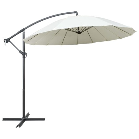 Sombrilla colgante con palo de aluminio blanco 3 m de , Sombrillas - Ref: Foro24-47220, Precio: 139,92 €, Descuento: %