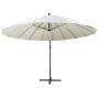 Sombrilla colgante con palo de aluminio blanco 3 m de , Sombrillas - Ref: Foro24-47220, Precio: 139,92 €, Descuento: %