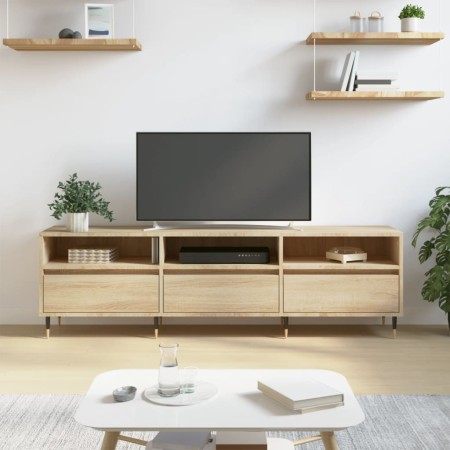 Mueble de TV madera contrachapada roble Sonoma 150x30x44,5 cm de , Muebles TV - Ref: Foro24-831263, Precio: 112,34 €, Descuen...