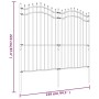 Valla de jardín con punta de lanza acero recubierto negro 222cm de , Paneles de vallas - Ref: Foro24-151083, Precio: 202,40 €...