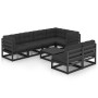 Muebles de jardín 8 pzas y cojines madera maciza pino de vidaXL, Conjuntos de jardín - Ref: Foro24-3076663, Precio: 896,77 €,...