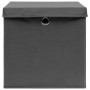 Cajas de almacenaje con tapas 4 uds gris 28x28x28 cm de , Cestas para almacenaje - Ref: Foro24-325192, Precio: 28,41 €, Descu...