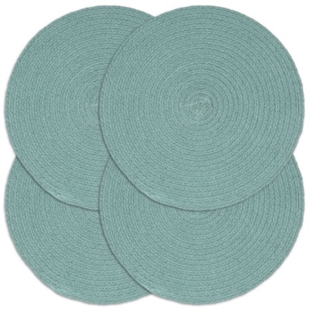 Manteles individuales redondos 4 uds algodón verde liso 38 cm de , Manteles individuales - Ref: Foro24-133852, Precio: 22,60 ...