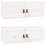 Armarios de pared 2 uds madera maciza pino blanco 80x30x30 cm de , Estantes y estanterías - Ref: Foro24-818378, Precio: 146,0...