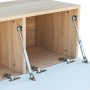 Mueble de TV 2 piezas madera ingeniería blanco brillo y roble de , Muebles TV - Ref: Foro24-275114, Precio: 195,34 €, Descuen...