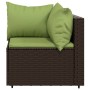 Set muebles de jardín 4 piezas y cojines ratán sintético marrón de , Sofás de exterior - Ref: Foro24-319829, Precio: 325,59 €...