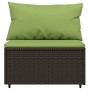 Set muebles de jardín 4 piezas y cojines ratán sintético marrón de , Sofás de exterior - Ref: Foro24-319829, Precio: 325,59 €...