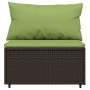 Set muebles de jardín 4 piezas y cojines ratán sintético marrón de , Sofás de exterior - Ref: Foro24-319829, Precio: 325,59 €...