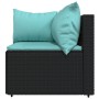Set de muebles de jardín 3 pzas y cojines ratán sintético negro de , Sofás de exterior - Ref: Foro24-319798, Precio: 220,44 €...