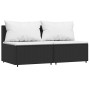 Set de muebles de jardín 3 pzas y cojines ratán sintético negro de , Sofás de exterior - Ref: Foro24-319739, Precio: 152,23 €...