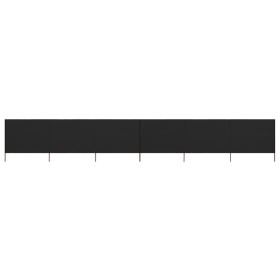 Paravientos de playa de 6 paneles tela negro 800x80 cm de , Sombrillas - Ref: Foro24-47172, Precio: 61,53 €, Descuento: %