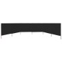 Paravientos de playa de 6 paneles tela negro 800x80 cm de , Sombrillas - Ref: Foro24-47172, Precio: 61,53 €, Descuento: %