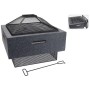 ProGarden Brasero con parrilla cuadrado gris oscuro 52,5x52,5x18,5 cm de , Chimeneas - Ref: Foro24-436229, Precio: 157,77 €, ...