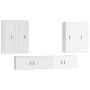 Set de muebles de TV 6 pzas madera contrachapada blanco brillo de , Muebles TV - Ref: Foro24-3188864, Precio: 422,24 €, Descu...