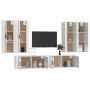 Set de muebles de TV 6 pzas madera contrachapada blanco brillo de , Muebles TV - Ref: Foro24-3188864, Precio: 422,24 €, Descu...