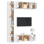 Set de muebles de TV 7 pzas madera contrachapada blanco brillo de , Muebles TV - Ref: Foro24-3188824, Precio: 379,00 €, Descu...