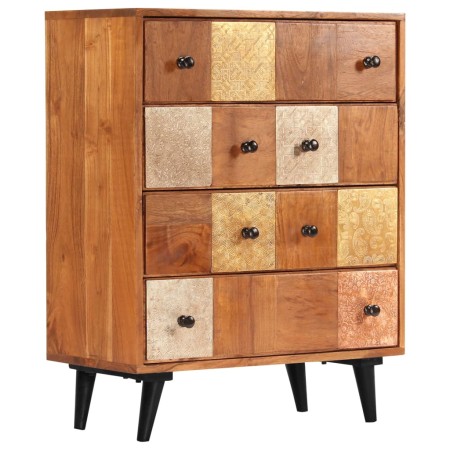 Cómoda de cajones madera maciza de acacia 60x30x75 cm de , Cajoneras - Ref: Foro24-247681, Precio: 318,36 €, Descuento: %