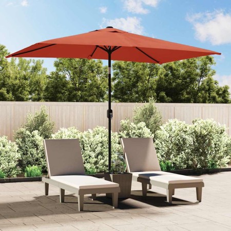Sombrilla de jardín con palo de metal terracota 300x200 cm de , Sombrillas - Ref: Foro24-44504, Precio: 65,70 €, Descuento: %