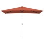 Sombrilla de jardín con palo de metal terracota 300x200 cm de , Sombrillas - Ref: Foro24-44504, Precio: 65,70 €, Descuento: %