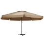 Sombrilla de jardín con palo de aluminio taupe 600 cm de , Sombrillas - Ref: Foro24-47373, Precio: 267,02 €, Descuento: %