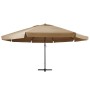 Sombrilla de jardín con palo de aluminio taupe 600 cm de , Sombrillas - Ref: Foro24-47373, Precio: 267,02 €, Descuento: %
