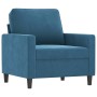 Juego de sofás con cojines 4 piezas terciopelo azul de , Sofás - Ref: Foro24-3201495, Precio: 769,23 €, Descuento: %