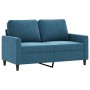Juego de sofás con cojines 4 piezas terciopelo azul de , Sofás - Ref: Foro24-3201495, Precio: 769,23 €, Descuento: %