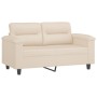 Juego de sofás con cojines 3 piezas tela microfibra beige de , Sofás - Ref: Foro24-3202295, Precio: 771,59 €, Descuento: -5%%