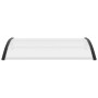 Marquesina para puerta PC negro y transparente 150x75 cm de , Toldos - Ref: Foro24-144814, Precio: 112,71 €, Descuento: %