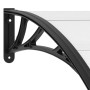 Marquesina para puerta PC negro y transparente 150x75 cm de , Toldos - Ref: Foro24-144814, Precio: 112,71 €, Descuento: %