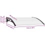 Marquesina para puerta PC negro y transparente 150x75 cm de , Toldos - Ref: Foro24-144814, Precio: 112,71 €, Descuento: %
