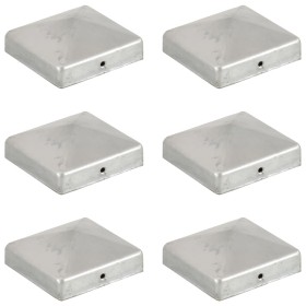 Tapas para postes de valla 6 uds metal galvanizado 81x81mm de , Accesorios para rejas y vallas - Ref: Foro24-145490, Precio: ...