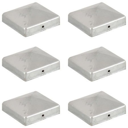 Tapas para postes de valla 6 uds metal galvanizado 81x81mm de , Accesorios para rejas y vallas - Ref: Foro24-145490, Precio: ...