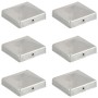 Tapas para postes de valla 6 uds metal galvanizado 81x81mm de , Accesorios para rejas y vallas - Ref: Foro24-145490, Precio: ...