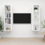Muebles de salón de pared 2 piezas madera de ingeniería blanco de , Muebles TV - Ref: Foro24-3079862, Precio: 118,58 €, Descu...