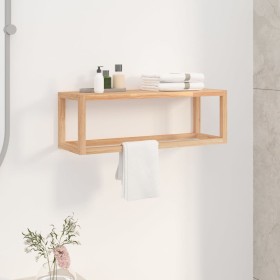 Toallero de madera maciza nogal 60x20x20 cm de , Toalleros - Ref: Foro24-350373, Precio: 25,65 €, Descuento: -5%%