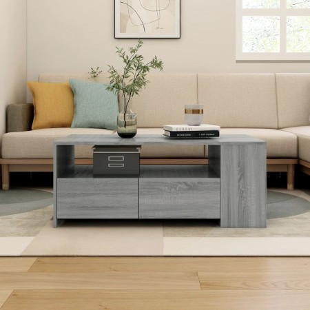 Mesa de centro madera de ingeniería gris Sonoma 102x55x42 cm de , Mesas de centro - Ref: Foro24-816935, Precio: 97,36 €, Desc...