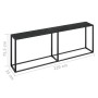 Mesa consola vidrio templado negro 220x35x75,5 cm de , Mesas auxiliares - Ref: Foro24-331691, Precio: 108,33 €, Descuento: %