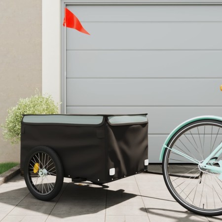 Remolque para bicicleta hierro negro y gris 45 kg de , Remolques para bicicletas - Ref: Foro24-94091, Precio: 90,04 €, Descue...