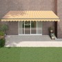 Toldo retráctil aluminio y tela amarillo y blanco 5x3 m de , Toldos - Ref: Foro24-3154460, Precio: 313,70 €, Descuento: %