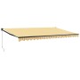 Toldo retráctil aluminio y tela amarillo y blanco 5x3 m de , Toldos - Ref: Foro24-3154460, Precio: 313,70 €, Descuento: %