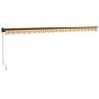 Toldo retráctil aluminio y tela amarillo y blanco 5x3 m de , Toldos - Ref: Foro24-3154460, Precio: 313,70 €, Descuento: %