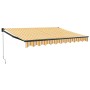 Toldo retráctil aluminio y tela amarillo y blanco 3,5x2,5 m de , Toldos - Ref: Foro24-3154457, Precio: 202,42 €, Descuento: %
