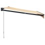 Toldo retráctil aluminio y tela amarillo y blanco 3,5x2,5 m de , Toldos - Ref: Foro24-3154457, Precio: 202,42 €, Descuento: %