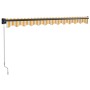 Toldo retráctil aluminio y tela amarillo y blanco 3,5x2,5 m de , Toldos - Ref: Foro24-3154457, Precio: 202,42 €, Descuento: %