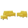 Juego de sofás con cojines 3 piezas terciopelo amarillo de , Sofás - Ref: Foro24-3201512, Precio: 507,80 €, Descuento: -5%%