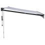 Toldo retráctil automático azul y blanco 3,5x2,5 m | Foro24.es | Tu tienda online para hogar, jardín y más Foro24.es