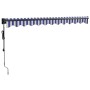Toldo retráctil automático azul y blanco 3,5x2,5 m | Foro24.es | Tu tienda online para hogar, jardín y más Foro24.es