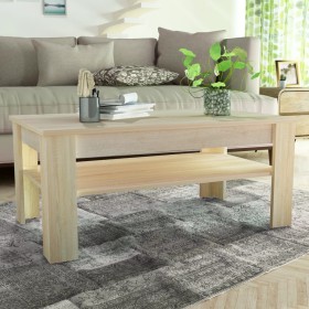 Mesa de centro madera de ingeniería roble 110x65x48 cm de , Mesas de centro - Ref: Foro24-244860, Precio: 159,26 €, Descuento...